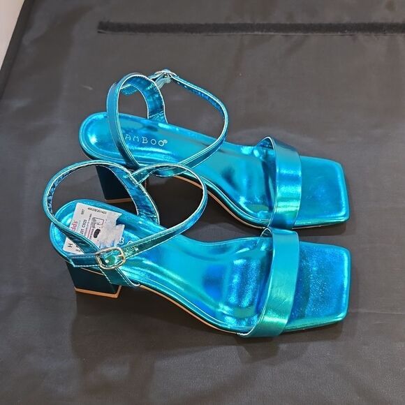 BRAND NEW BAMBOO SQUARE-TOE HIGH-HEELED WOMEN'S SANDALS G1 - Picture 7 of 16